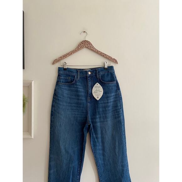 TRIARCHY High Rise Mrs Triarchy Straight Leg Jeans in Medium Indigo Size 29 NEW - Picture 5 of 10